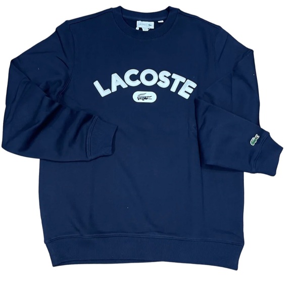 Lacoste Men's Dark Blue Crewneck Sweater sz small